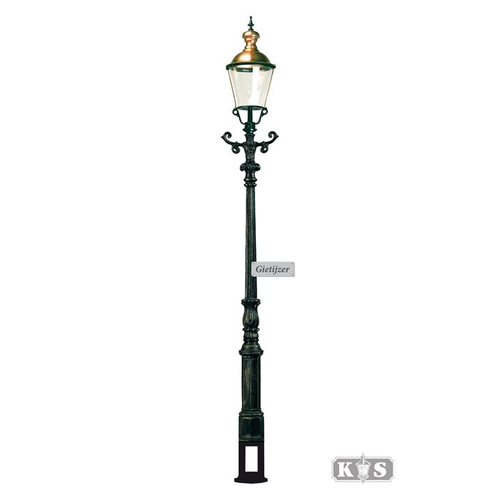 Den Haag støbejern standerlampe, m/K1, 420 cm Uden kroner - Standard (Mørkegrøn)