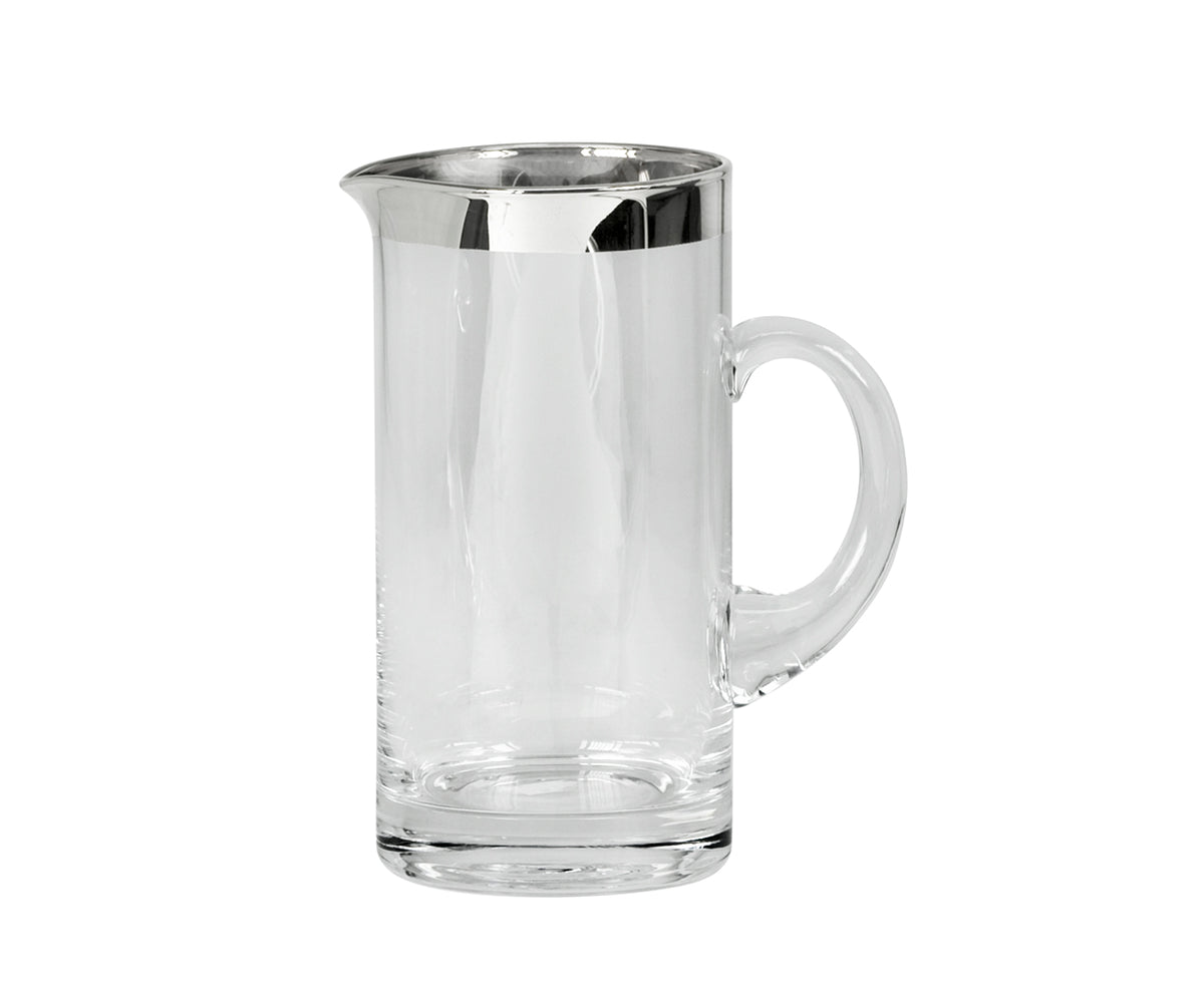 Glaskande m/ sølvkant Hjd. 20 cm