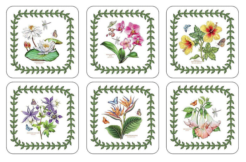 Coasters ´Exotic Botanic Garden´ 10,5 x 10,5 - 6 stk. i æske