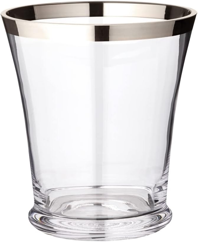 Vinkøler glas med sølvkant hjd. 22 cm Ø 19,5 cm