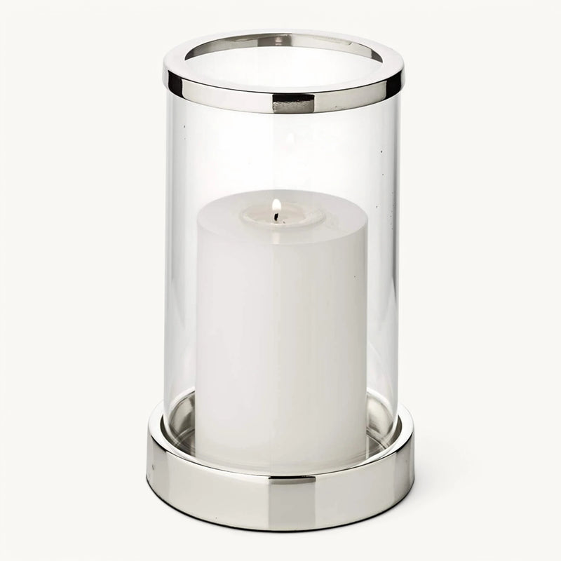 Hurricane Sanremo forsølvet med glas H. 20 cm