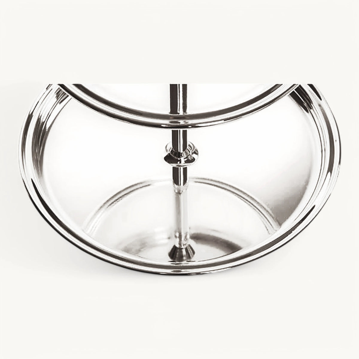 Etagere Thread i 2 etager forsølvet H. 22 cm