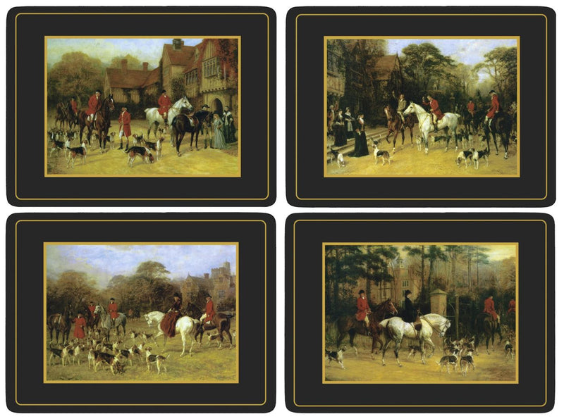 Placemats ´Tally Ho´ Large 4 stk. i æske.