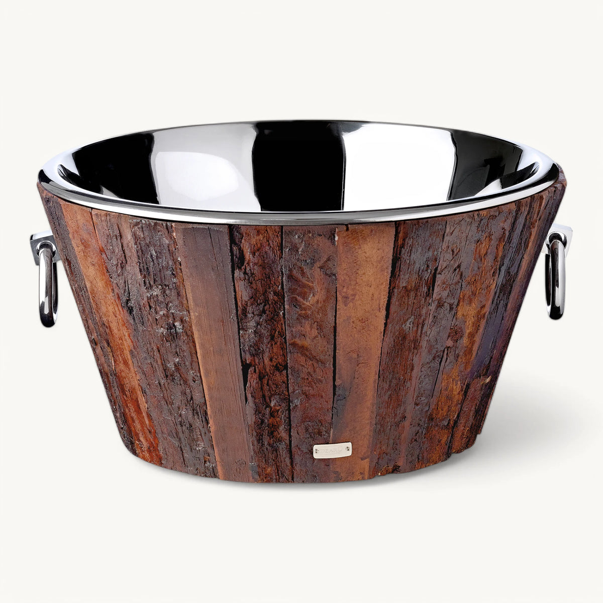 Vinkøler / Champagnekøler Montgomery i teak og stål Ø 47 cm