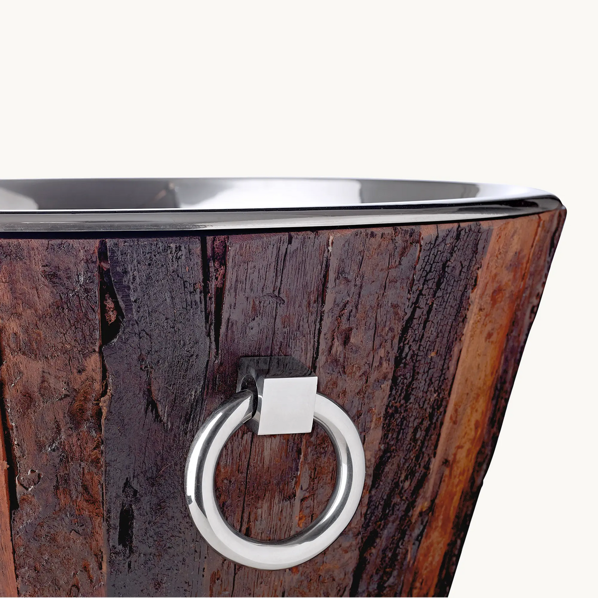 Vinkøler / Champagnekøler Montgomery i teak og stål Ø 47 cm