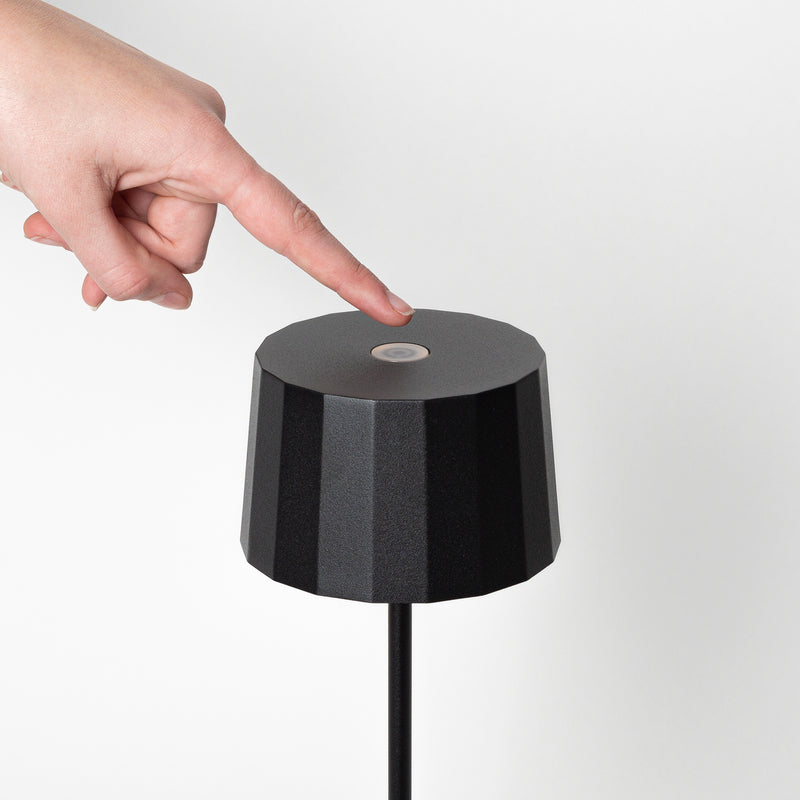 Bordlampe m/ LED lys Touch Mørkegrøn Hjd. 35 cm