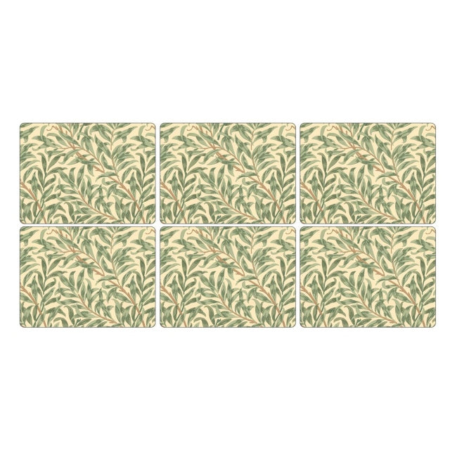 Placemats ´Willow Bough green´ Mellem 30*23 cm, 6 stk. i æske