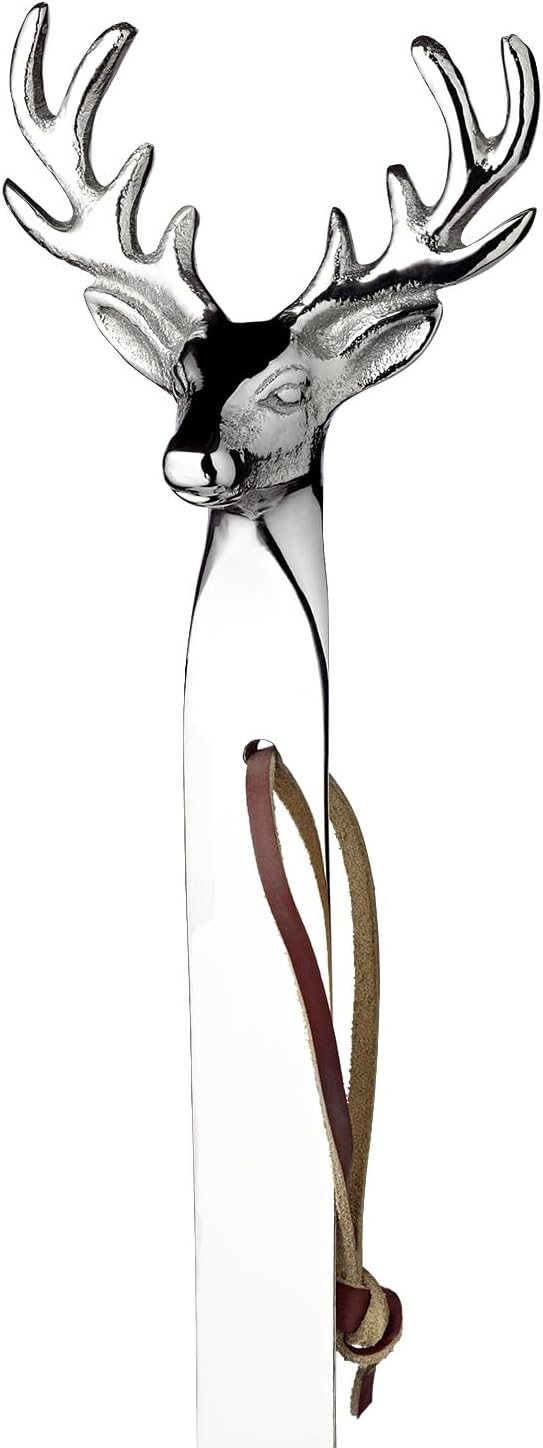 Skohorn med hjort lgd. 55 cm blank stål