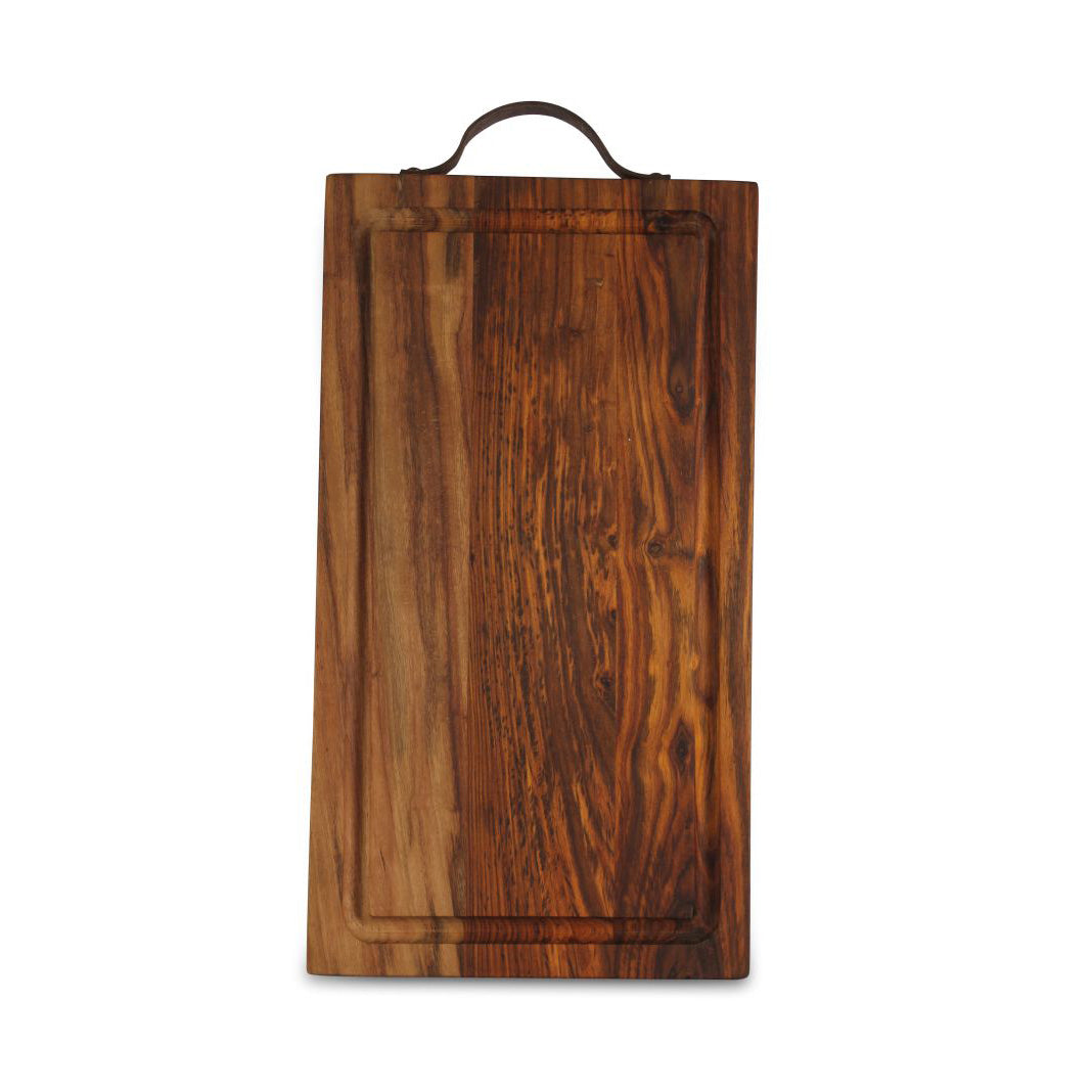 Skærebræt Butcher m/ hank 25 x 46 cm mørkt Sheesham wood