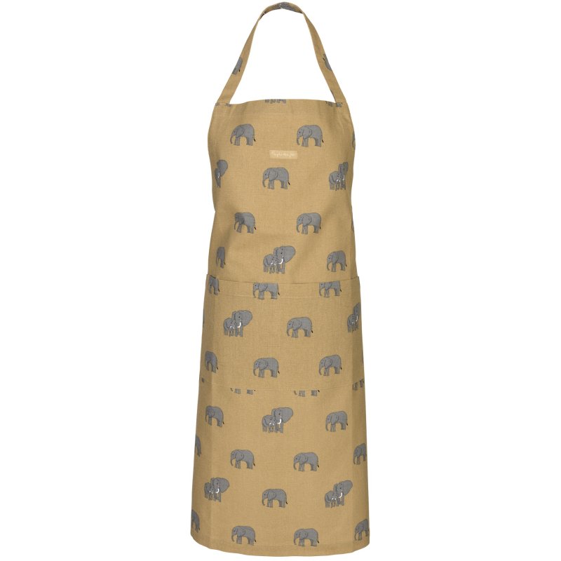 Forklæde m/ elefant motiver i terrakotta Sophie Allport