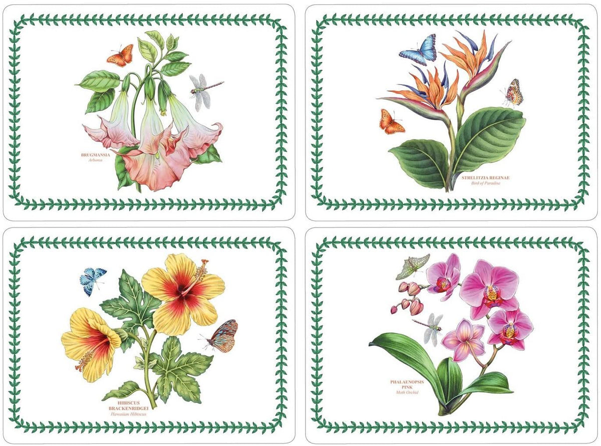 Placemats ´Exotic Botanic Garden´ Large 4 stk. i æske