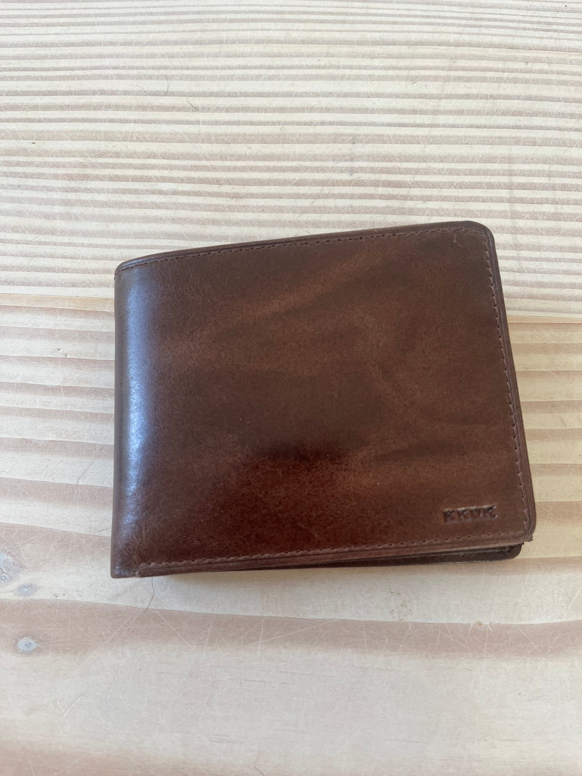 KKDK Pung 2-i-1 i italiensk læder, brun (model 8448)