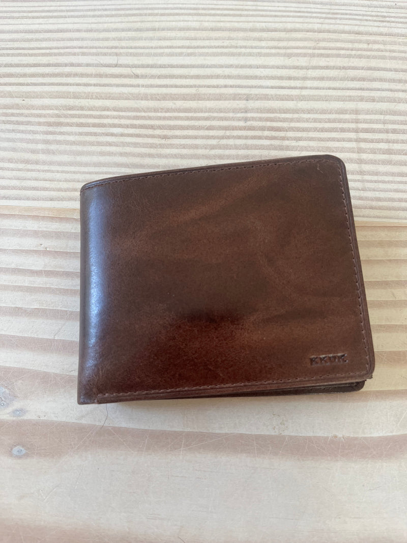 KKDK Pung 2-i-1 i italiensk læder, brun (model 8448)