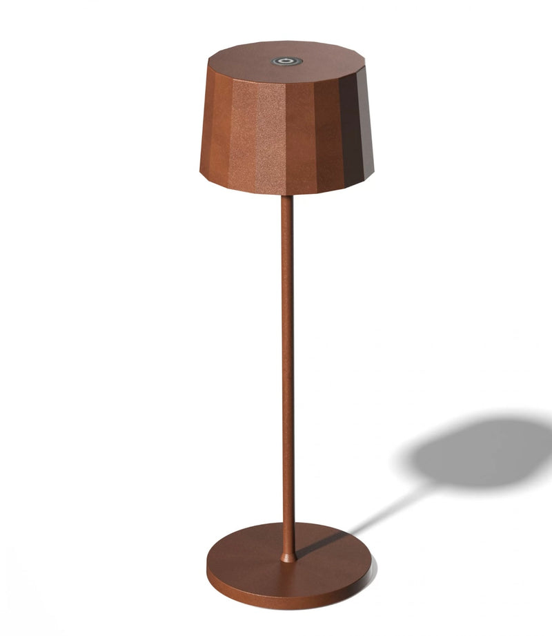 Bordlampe m/ LED lys Touch cobberbrun Hjd. 35 cm