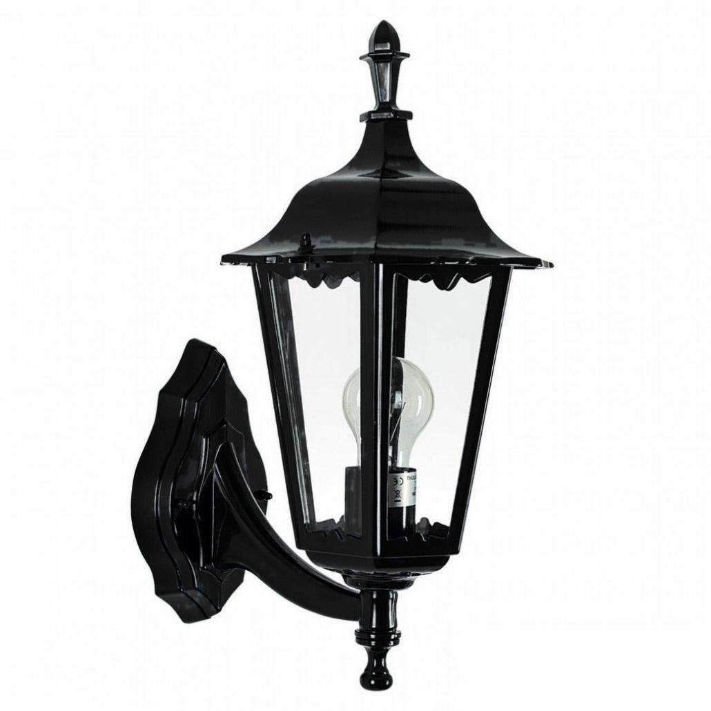 Ancora væglampe, opret, 44 cm i sort