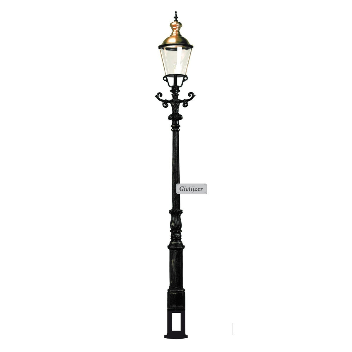 Den Haag støbejern standerlampe, m/K1, 420 cm i sort