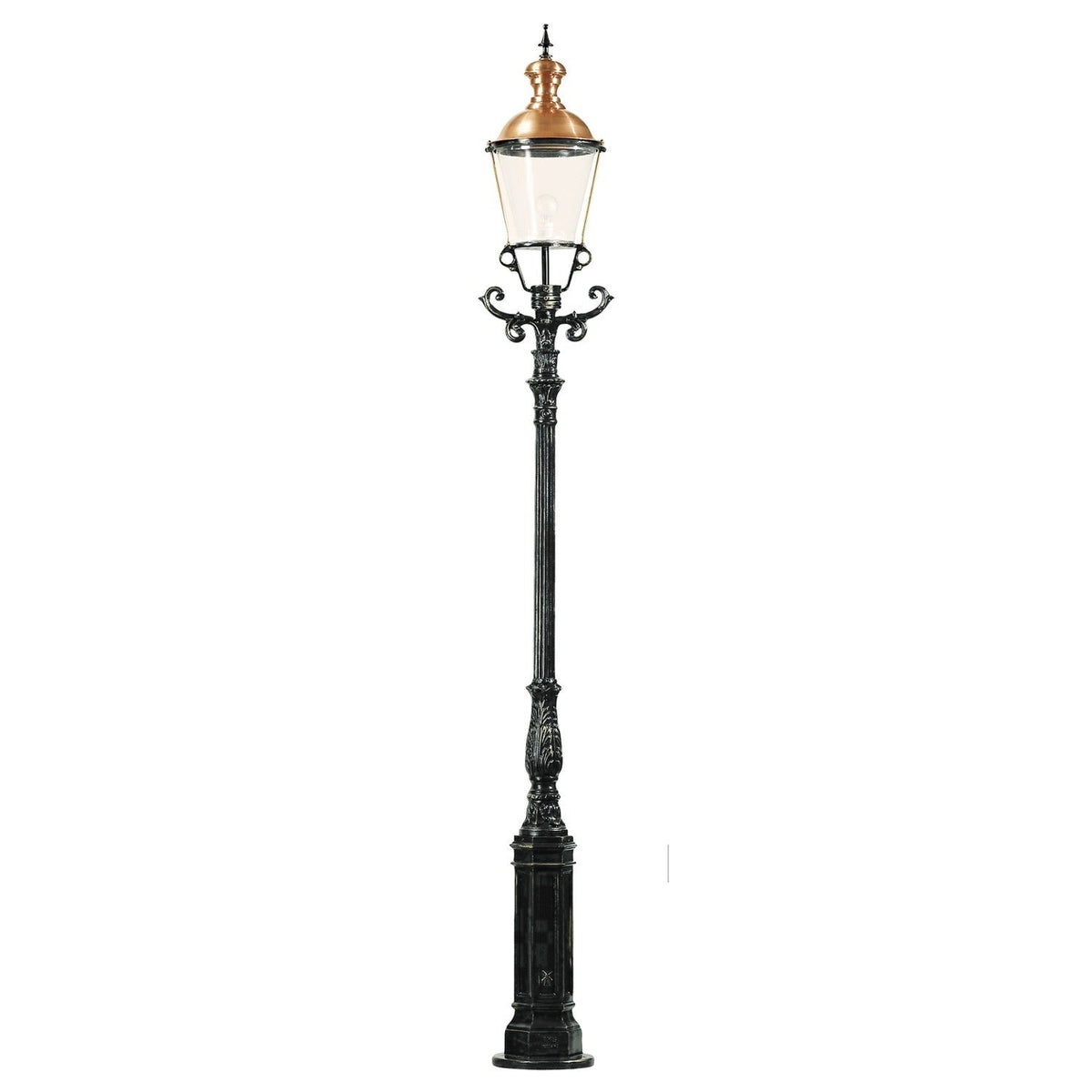 Dusseldorf standerlampe, m/K2, 325 cm i sort