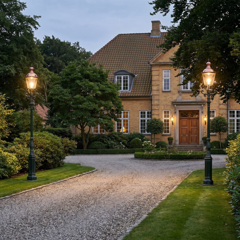 Dusseldorf standerlampe, m/K2, 325 cm i brug udendørs