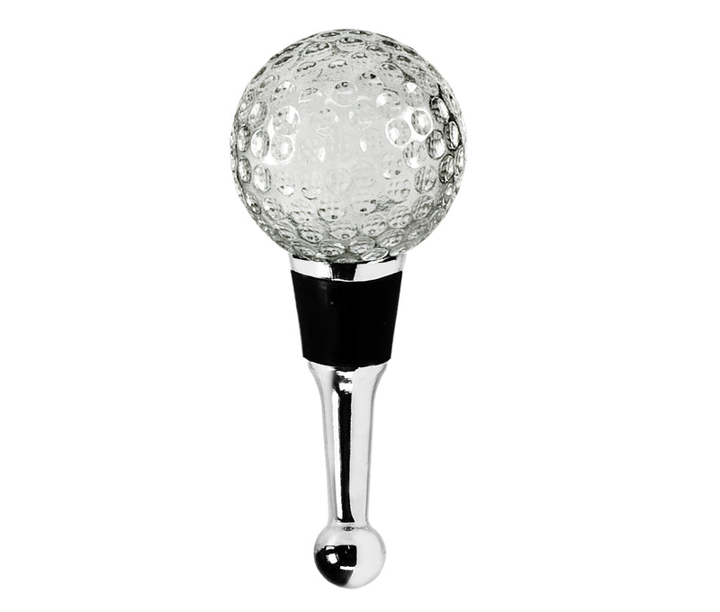 Vinprop med golfkugle i Muranoglas krystal H. 10cm