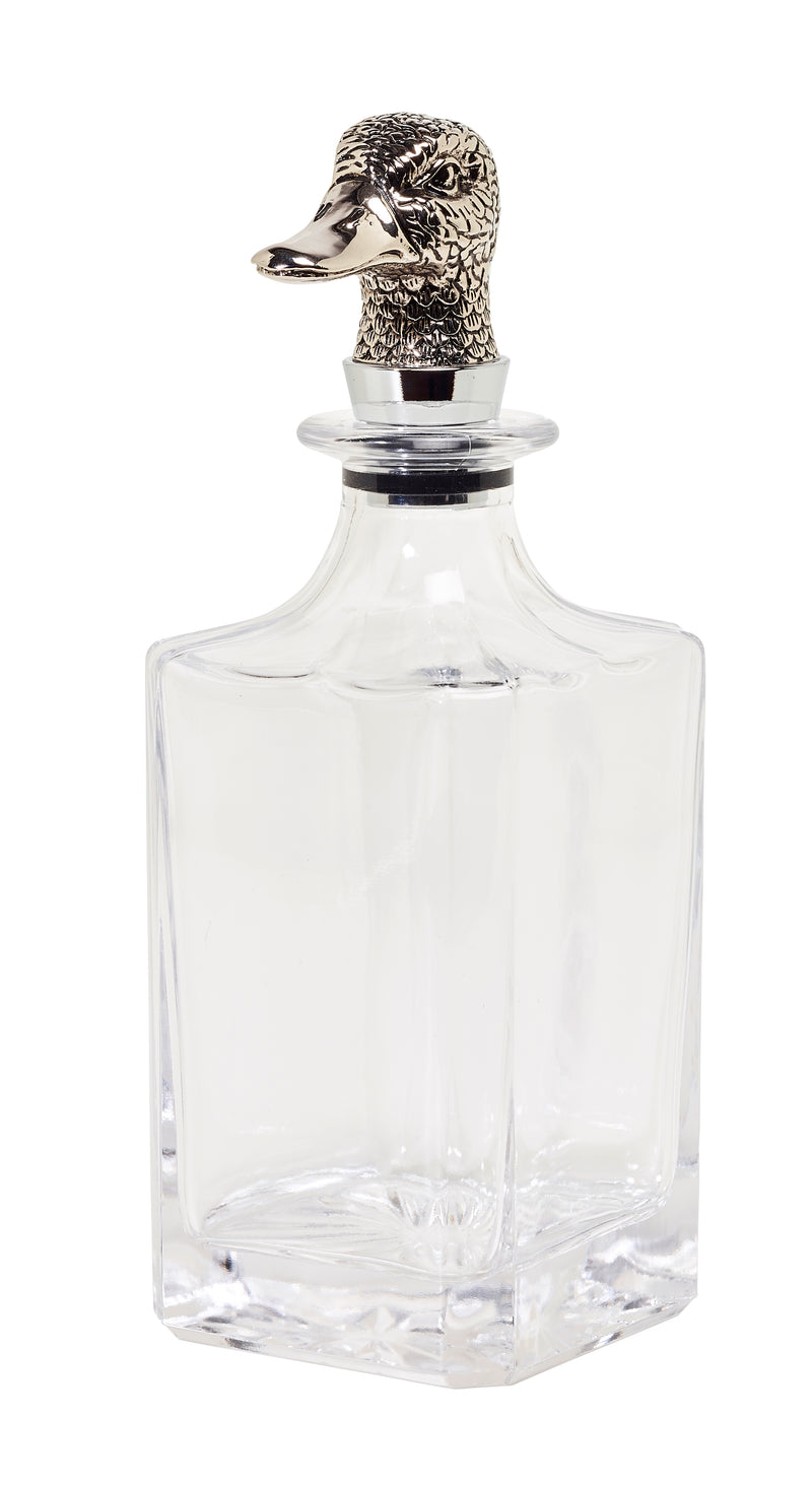 Glas Decanter / Karafel med andeprop hjd. 26 cm