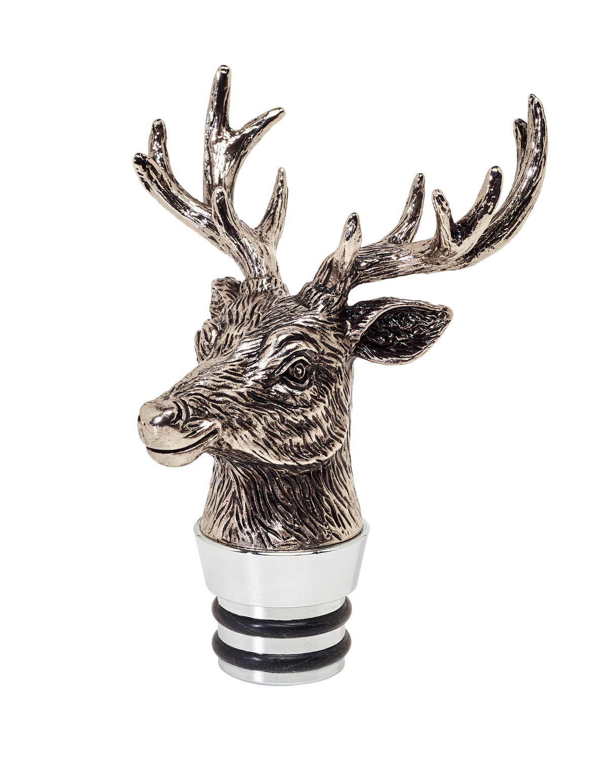 Glas Decanter / Karafel med hjorte prop hjd. 26 cm