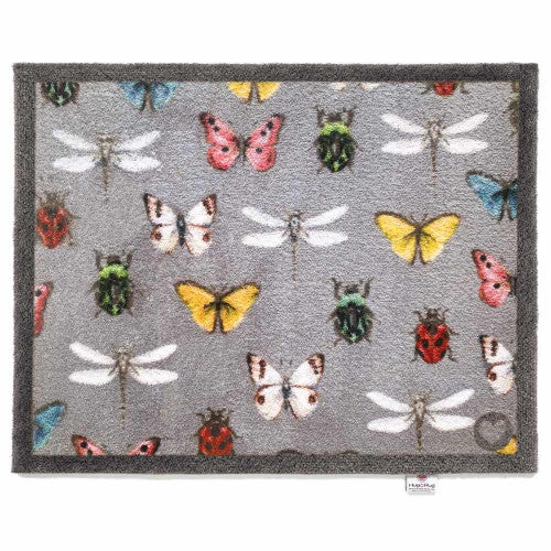 Måtte Bugs og Butterflies - blød og med gummibagside.