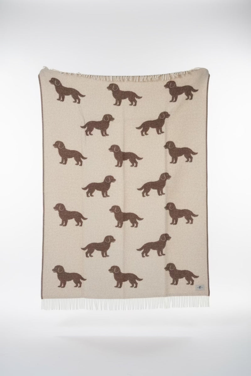 Plaid Belpo Hvalp i 100% ren ny uld