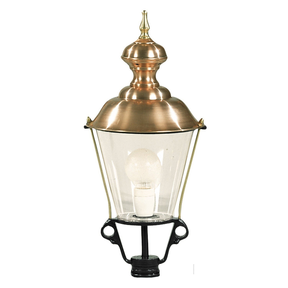 K 3 a, løs lampe m/ kobbertop, rund 68 cm i sort