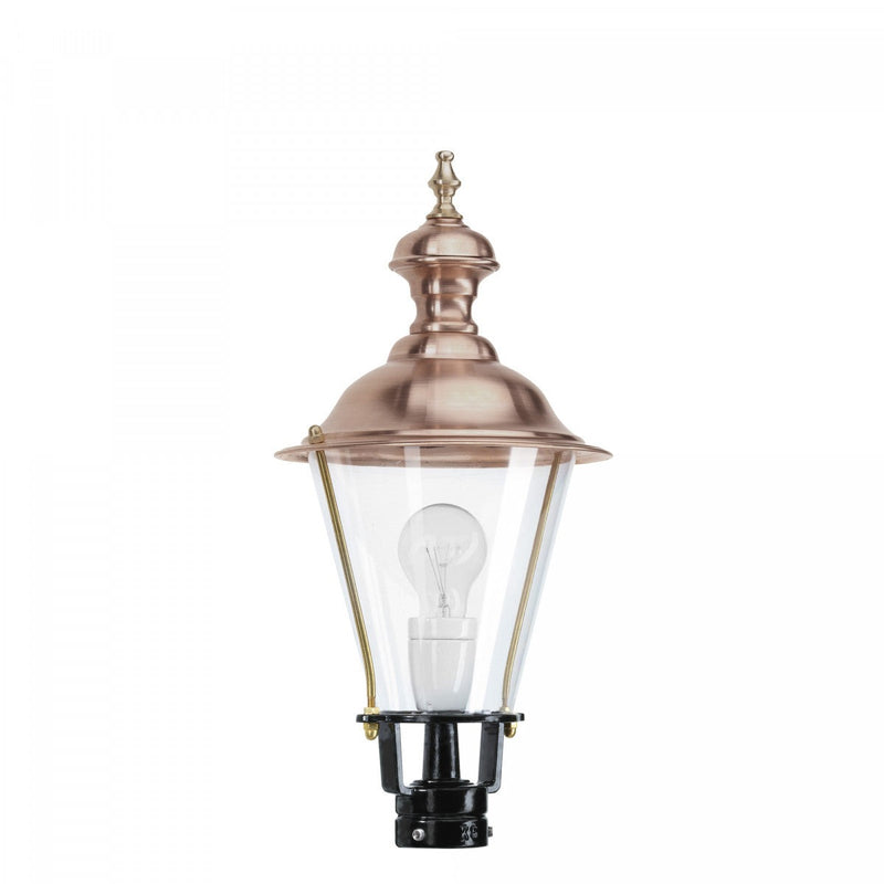 K 4b, løs lampe m/ kobbertop, rund 45 cm i sort