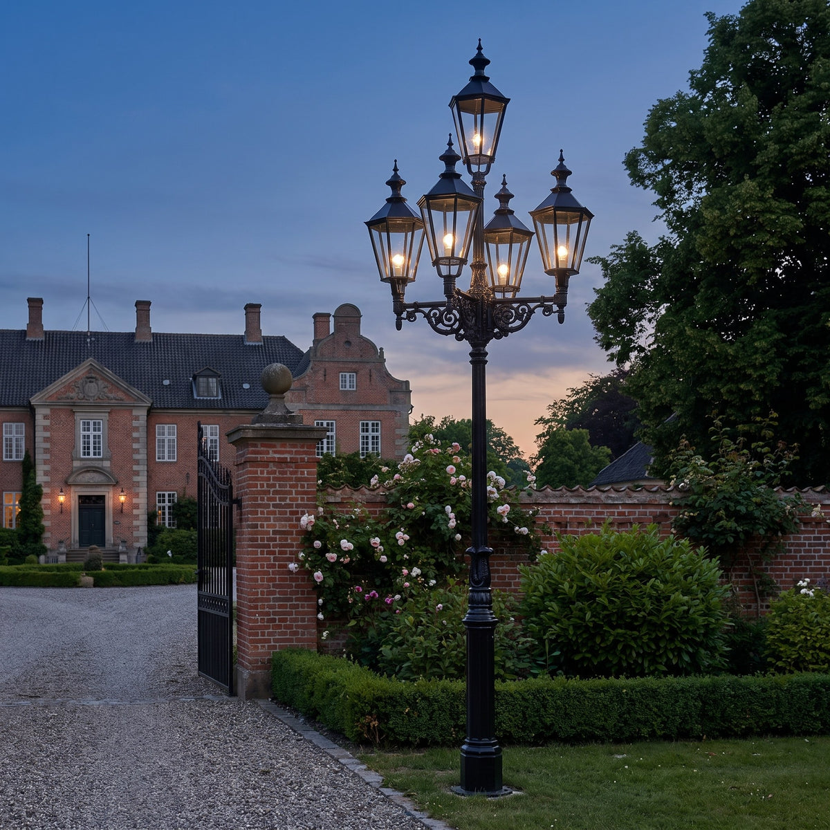 London standerlampe m/5xK7, 475 cm. i brug udendørs