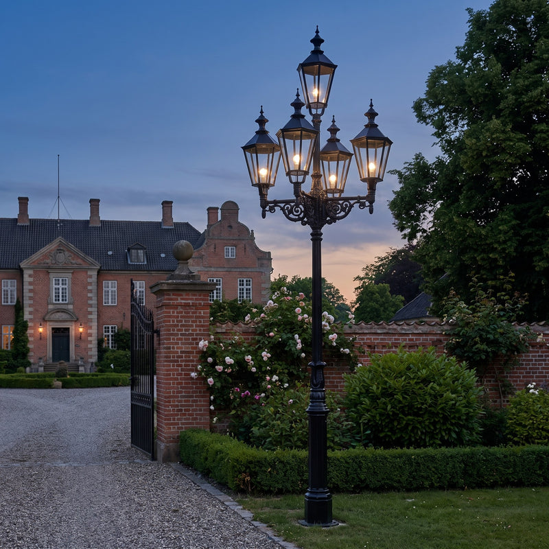 London standerlampe m/5xK7, 475 cm. i brug udendørs