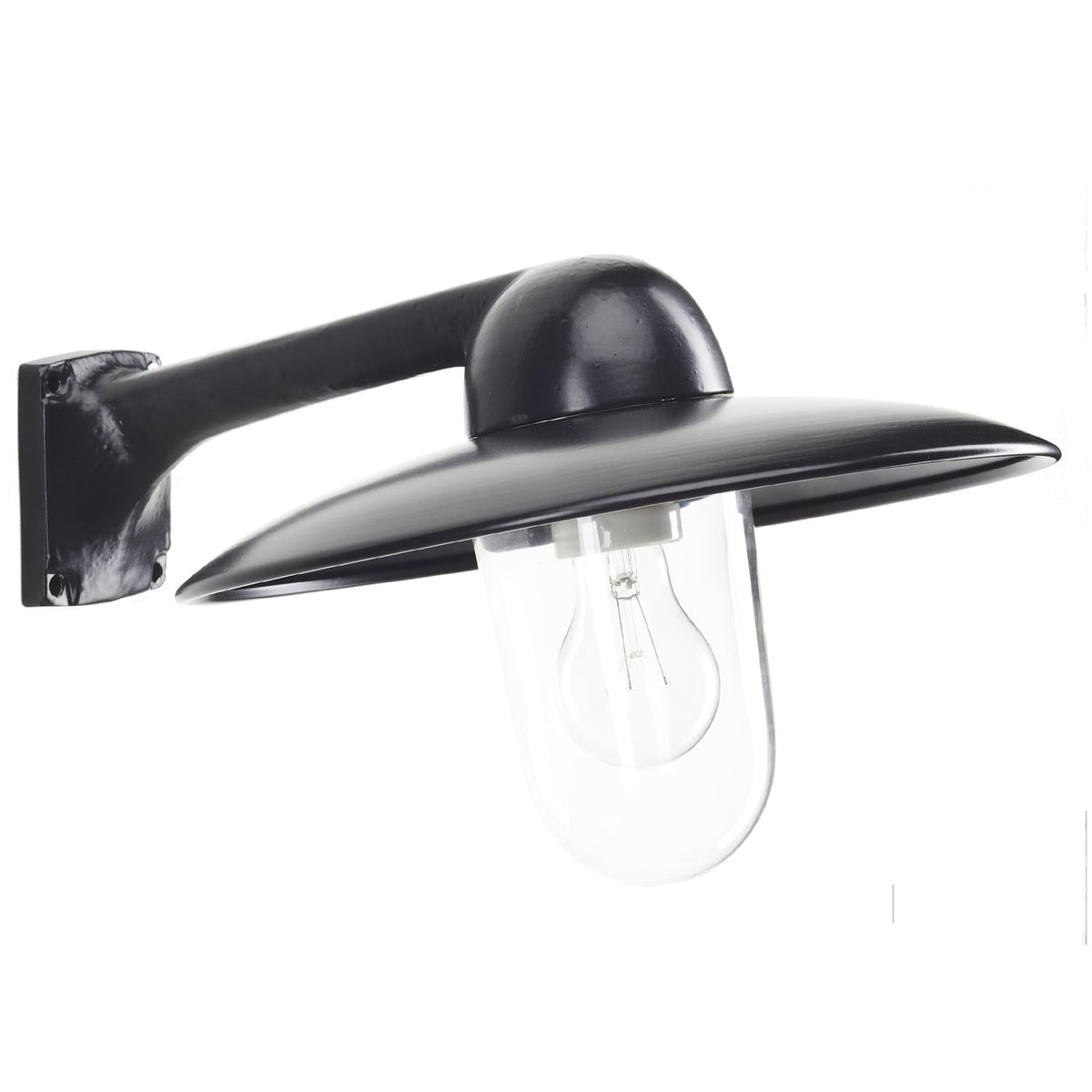Moderne klassiske væglampe - Sort/alu hjd. 24 cm