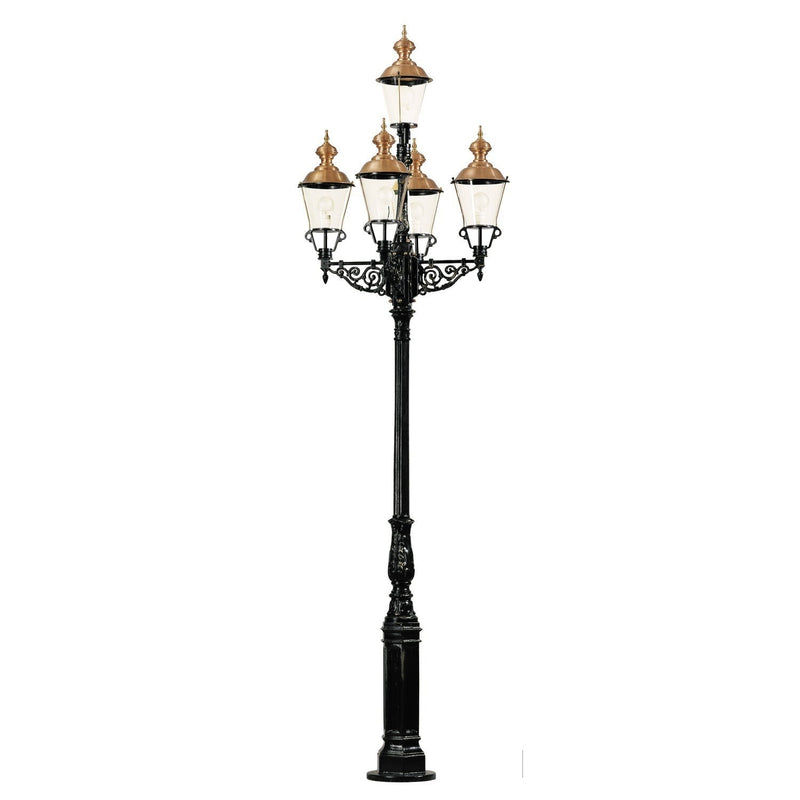 Monaco standerlampe m/5xK4, 375 cm i sort