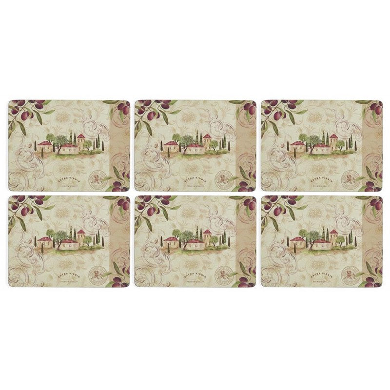 Placemats ´Olive Orchard´ Mellem 6 stk i æske