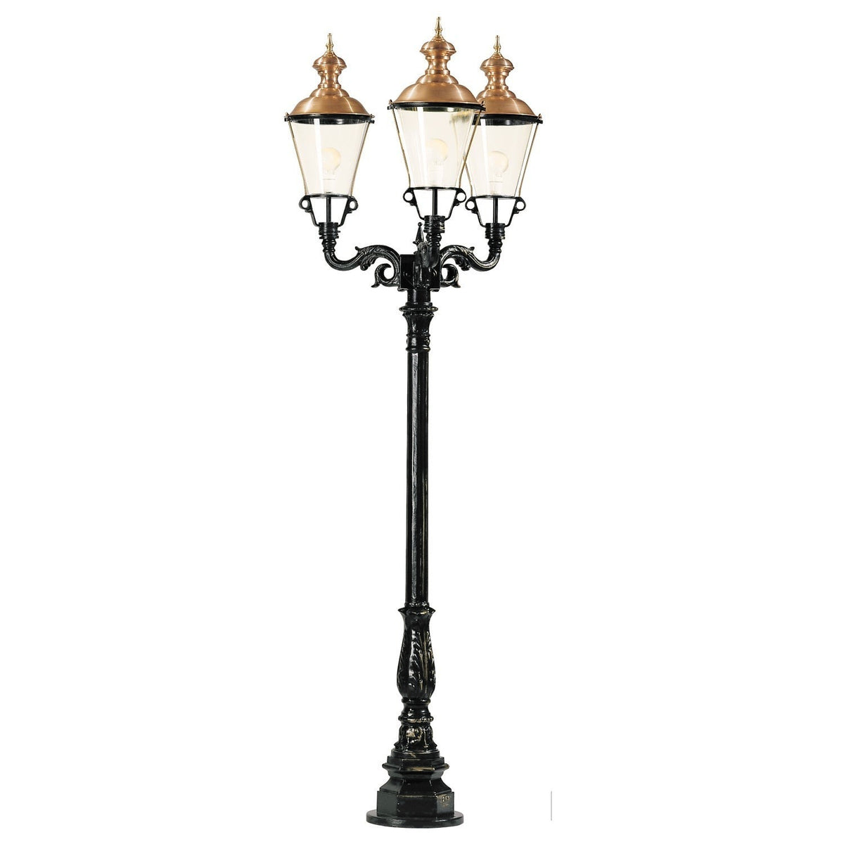 Paris standerlampe m/3 x K3a, 248 cm i sort
