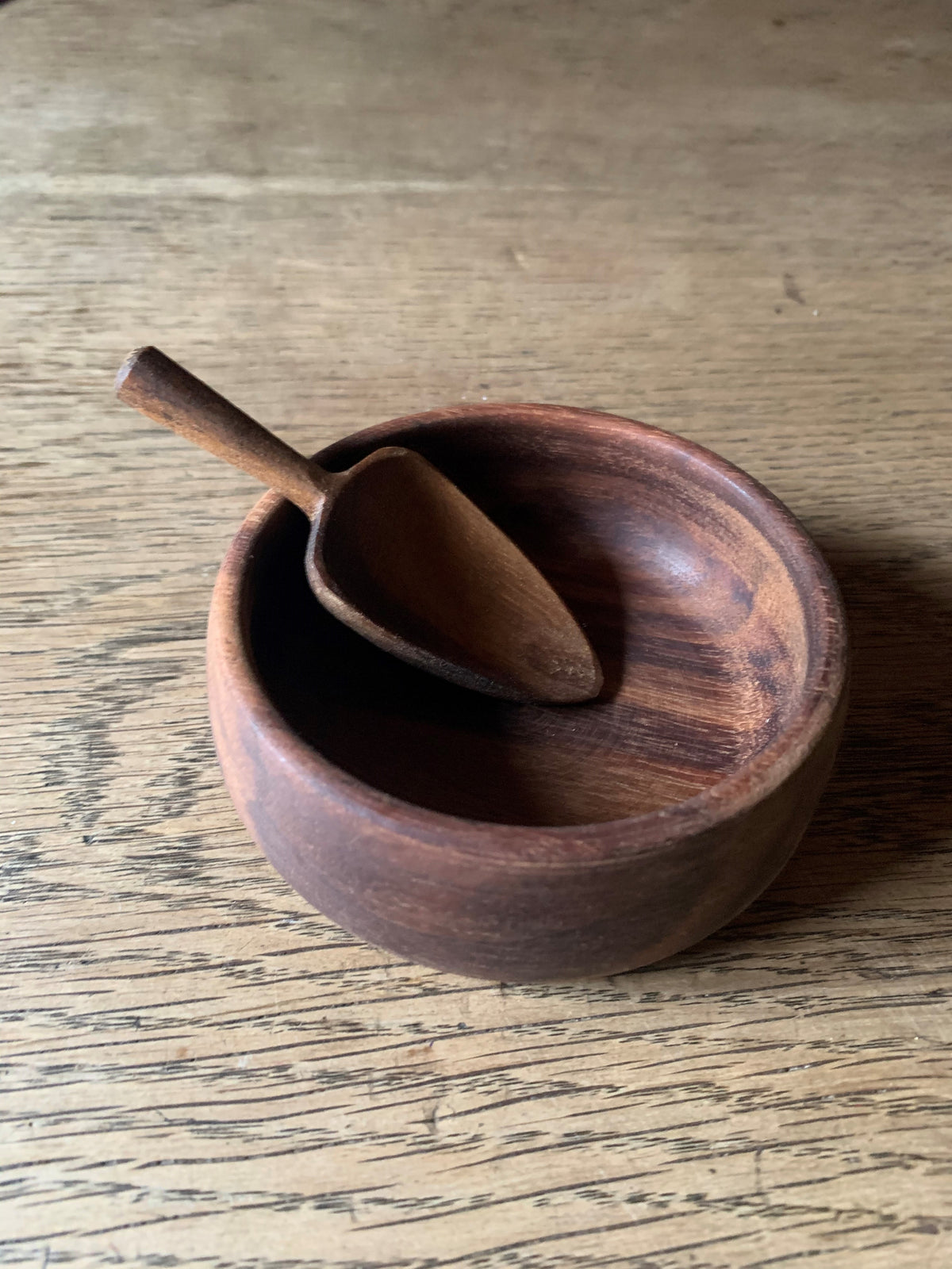 Skål Ø10 cm med træske i Sheesham wood