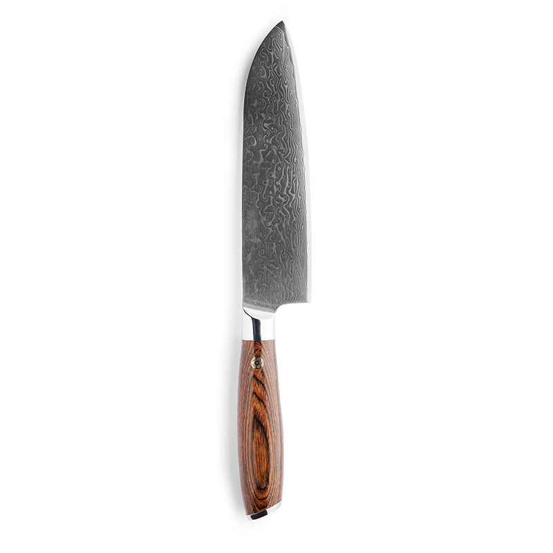 Santoku kniv m/ pakkatræ skaft 18 cm