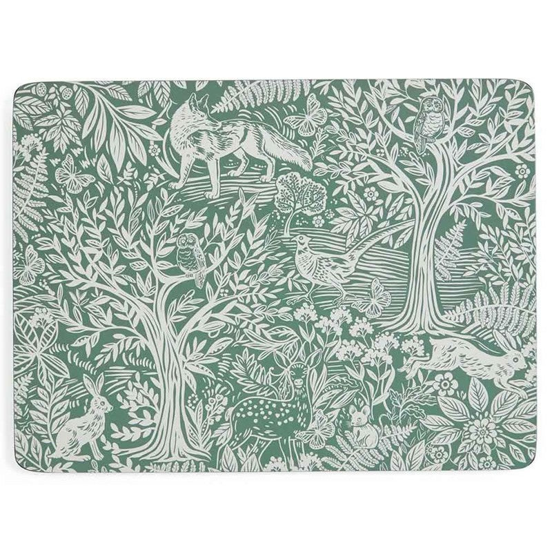Placemats ´Tapestry Sage´ Large 4 stk i æske