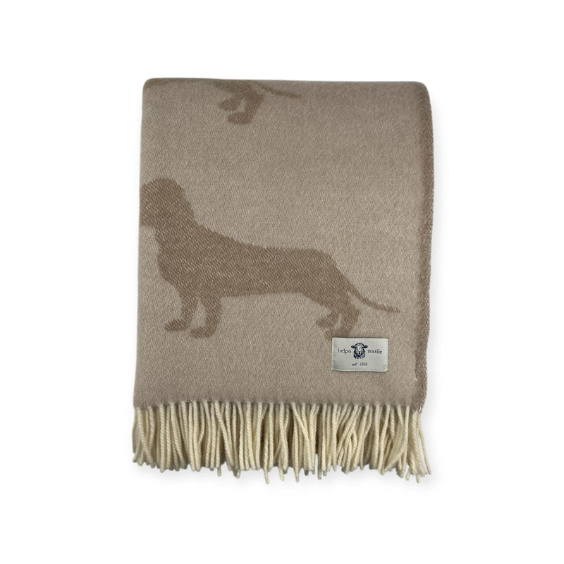 Plaid Belpo Gravhund i 100% ren ny uld
