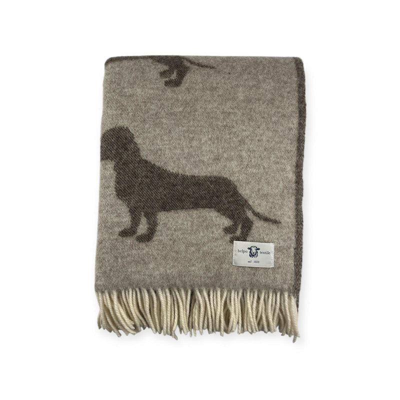 Plaid Belpo Gravhund i 100% ren ny uld