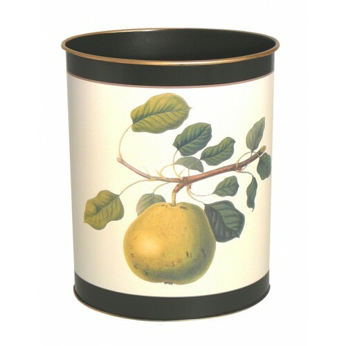 Papirkurv frugt ´Hooker Fruits´ grøn baggrund, hjd. 28 cm.
