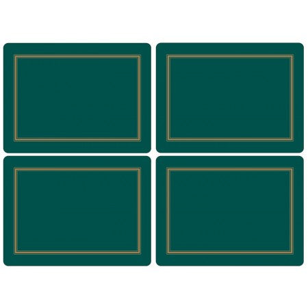 Placemats ´Emerald Classic´ grønne Large 4 stk. i æske.