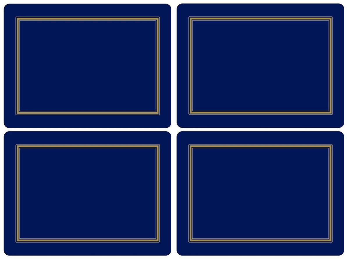 Placemats ´Classic Midnight Blue´ Large 4 stk. i æske.
