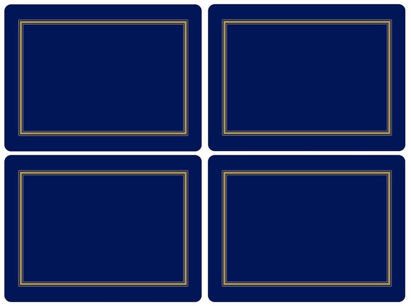 Placemats ´Classic Midnight Blue´ Large 4 stk. i æske.