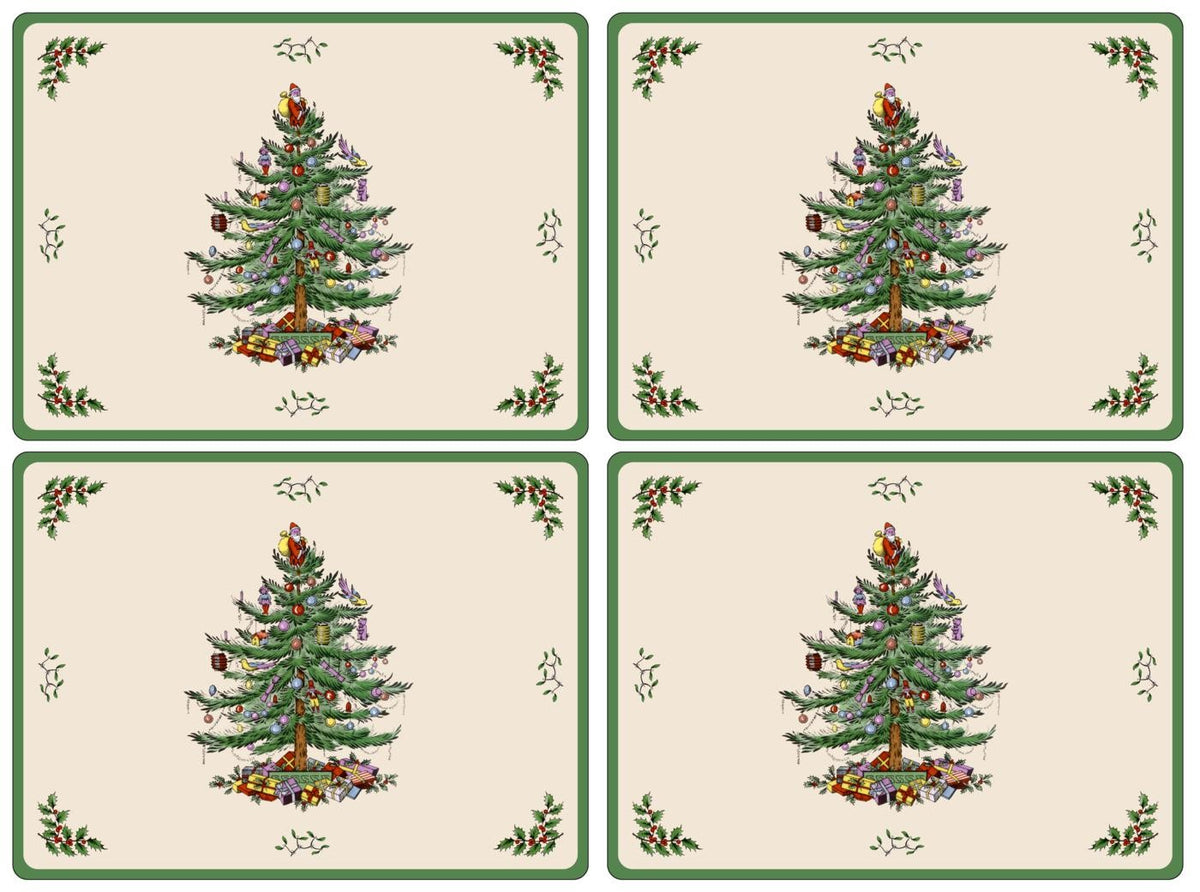 Placemats ´Christmas Tree´ Large 4 stk. i æske.