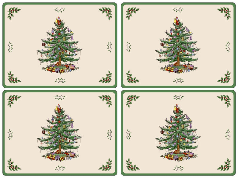 Placemats ´Christmas Tree´ Large 4 stk. i æske.