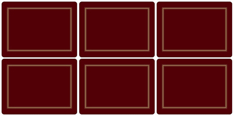 Placemats ´Burgendy Classic´ bordeux 30x23 cm , Mellem 6 stk. i æske