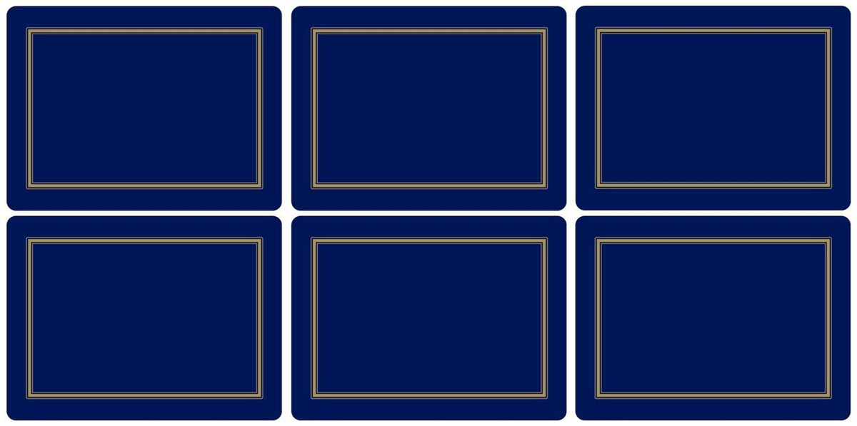 Placemats ´Classic Midnight´ blå 30x23 cm , Mellem 6 stk i æske.