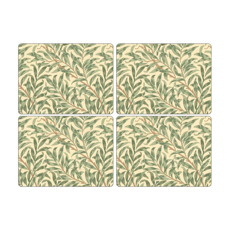 Placemats ´Willow Boughs Greens´ Large 4 stk. i æske.